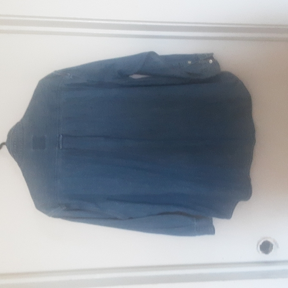 Vintage A.M.I. Denim Button Down Shirt Sz L - Picture 2 of 5